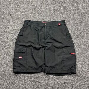 Y2K Split Skateboarding Baggy Cargo Shorts Black Size 32